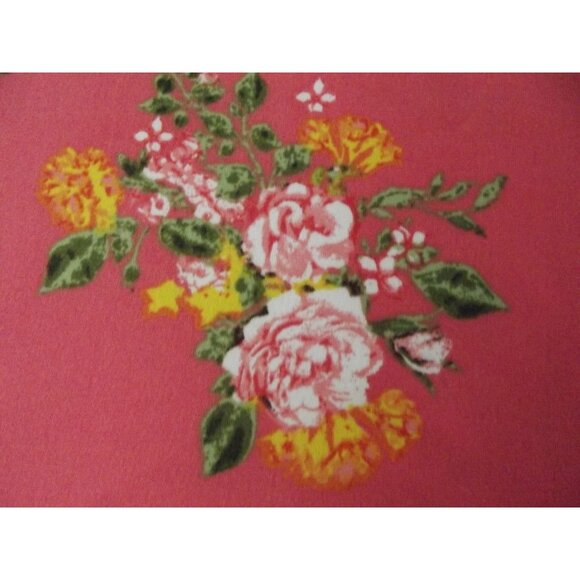 Bobbie Brooks Top Womens Size Small Pink Gold Floral sharkbite hem hanky - Picture 4 of 12